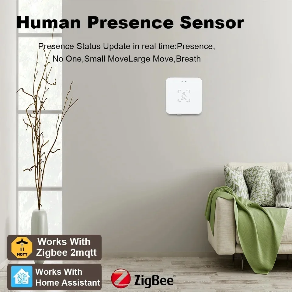 Sensore Di Presenza Umana Zigbee 5.8G/24G Tuya Smart Life | Rilevatore PIR Per Casa Intelligente