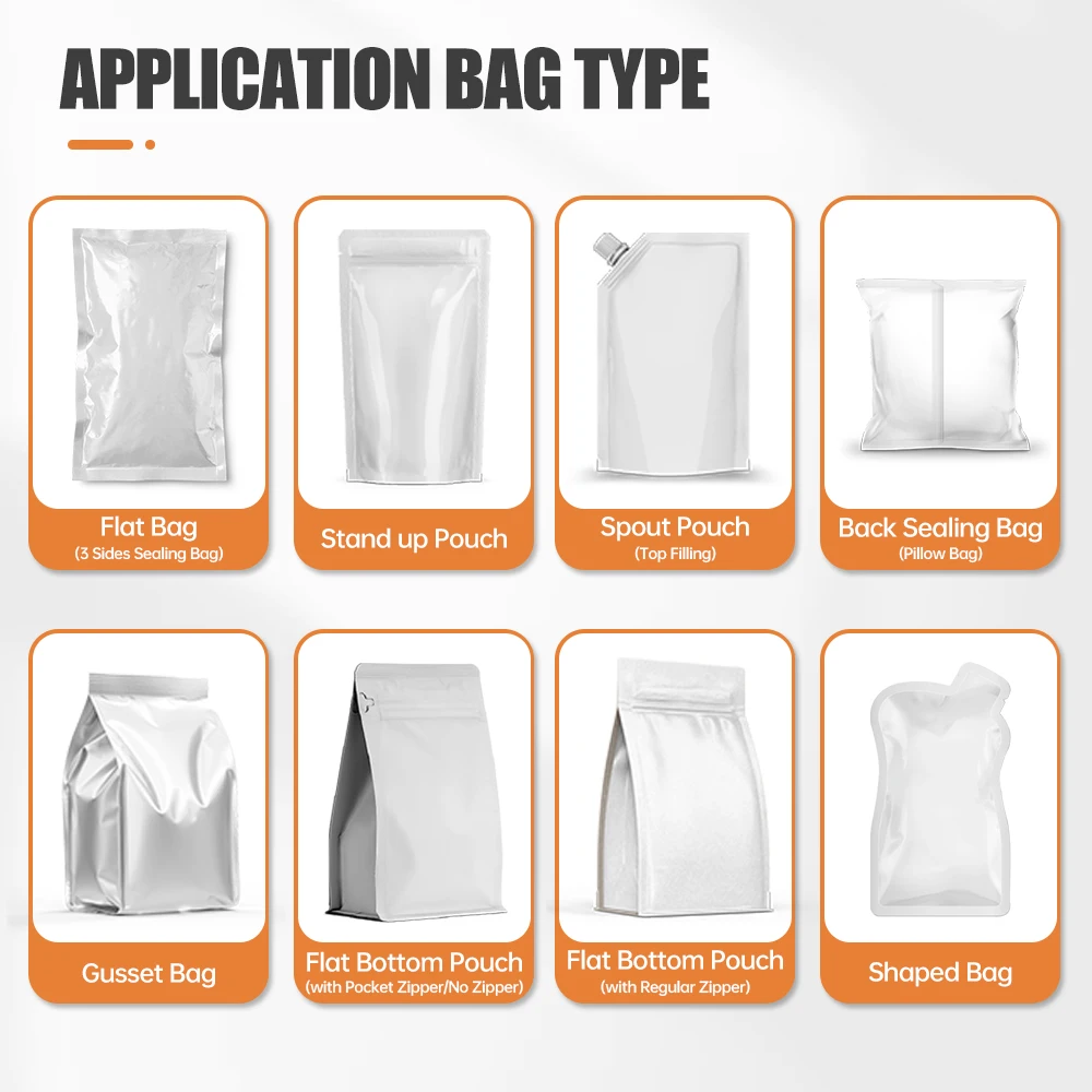 Horizontal Automatic Vacuum Coffee Beans Pouch Filling Packaging Zipper Stand up Plastic Kraft Paper Premade Bag Packing Machine