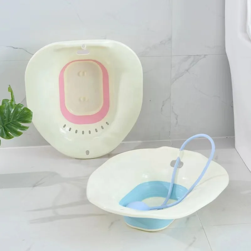 Multicolor Steaming Plastic Material Yoni Sitz Bath Sitz Bath Soak  Postpartum Care Sitz Bath for Toilet Seat Collapsible