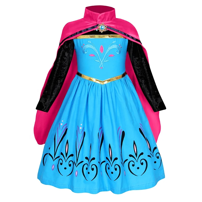 strapless open back dress Frozen Elsa Ice Queen Girls Size Cosplay Costume