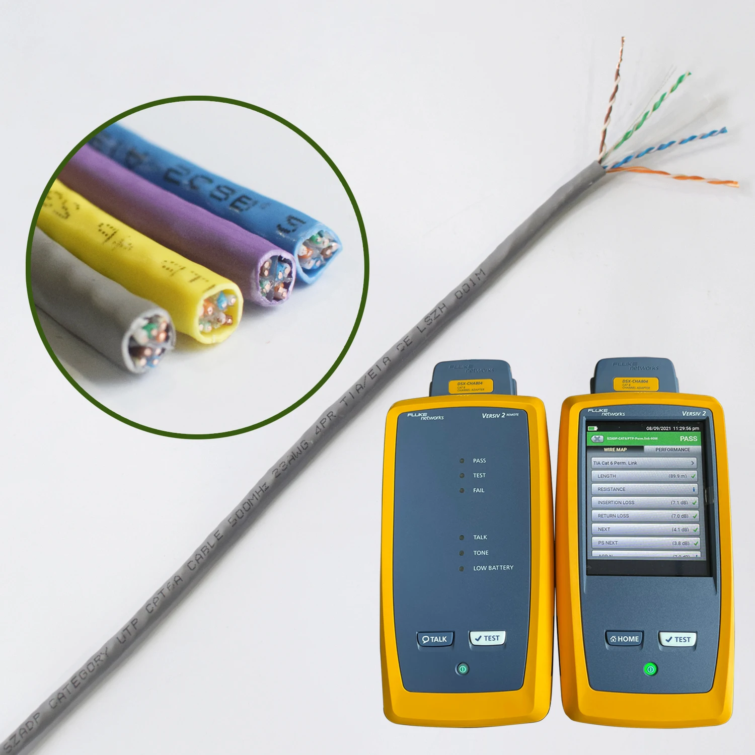 Network Cable Pass Test Tool Tester New/Used High Conductivity Tester for Cat6/6a Cat7 4300/1800/5000/DSX-8000