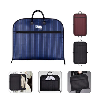 Custom Logo Oxford Fabric Suit Cover Dustproof Garment Bag - Striped Coat & Suit Storage Bag for Clothing Protection