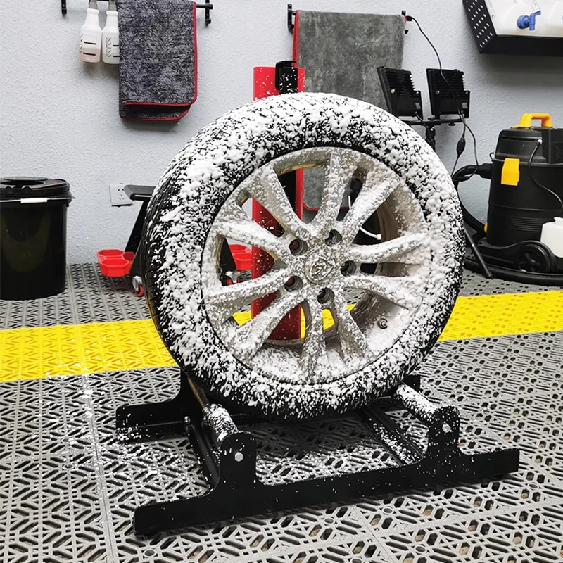 Car Detailing Rack Rolling Wheel Cleaning Stand Car Repair Tire ...