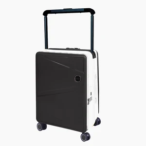 Luxury Two-Side Open PP Spinner Carry-On Luggage with TSA Lock Wide Trolley Portable Fashion Rolling Suitcase-Wholesale