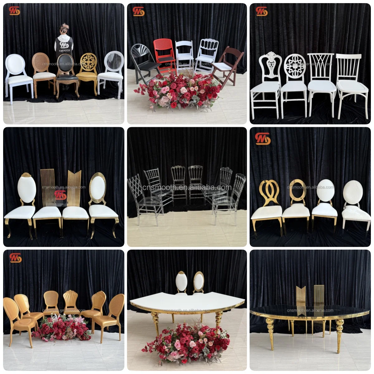 Factor Price Gold Infinity Dining Table and Chair Sets Stainless Steel Chair