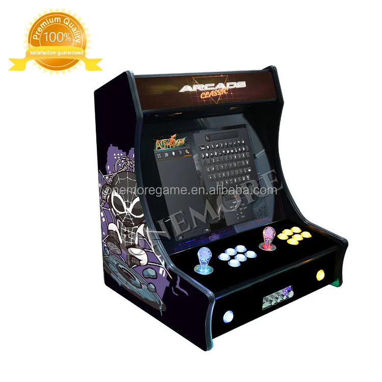 Arcade Bartop Arcade Game Console, 2 Jogadores Mini Máquina, 10,1