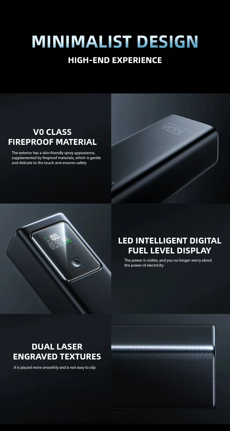 Chargeur Portable 100w PD banque d'alimentation pour ordinateur portable pour Macbook deux USB-C sortie 20000mah charge rapide Powerbank pour ordinateur portable