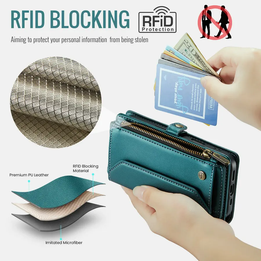 CaseMe for Iphones 15 Pro Max case PU Leather Wallet Cards Holder Pouch for iPhone 17 16 14 13 12 11 Pro Max 7 8 Plus Phone Case