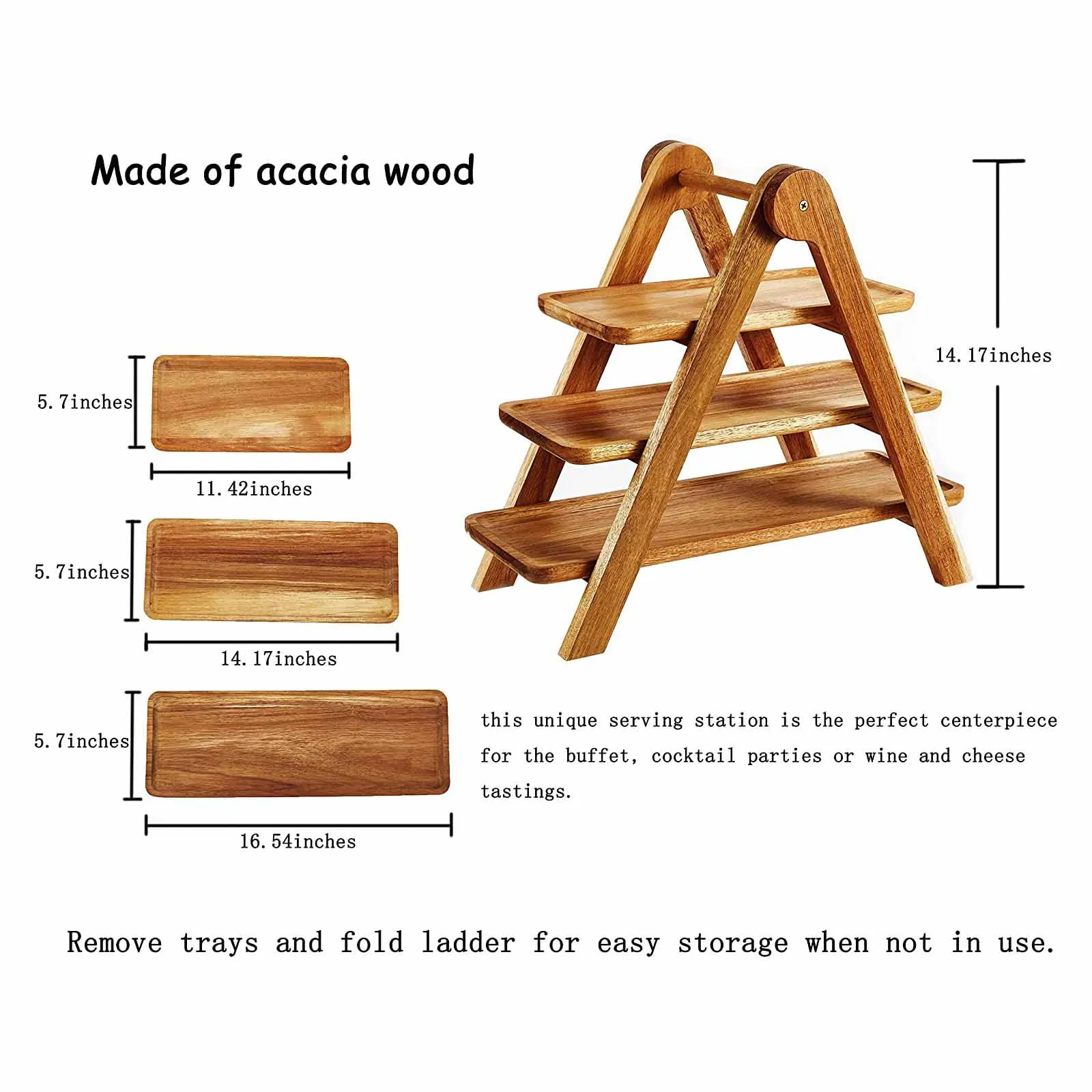 3tiered Serving Platters Charcuterie Boards Cheese Board Rectangle