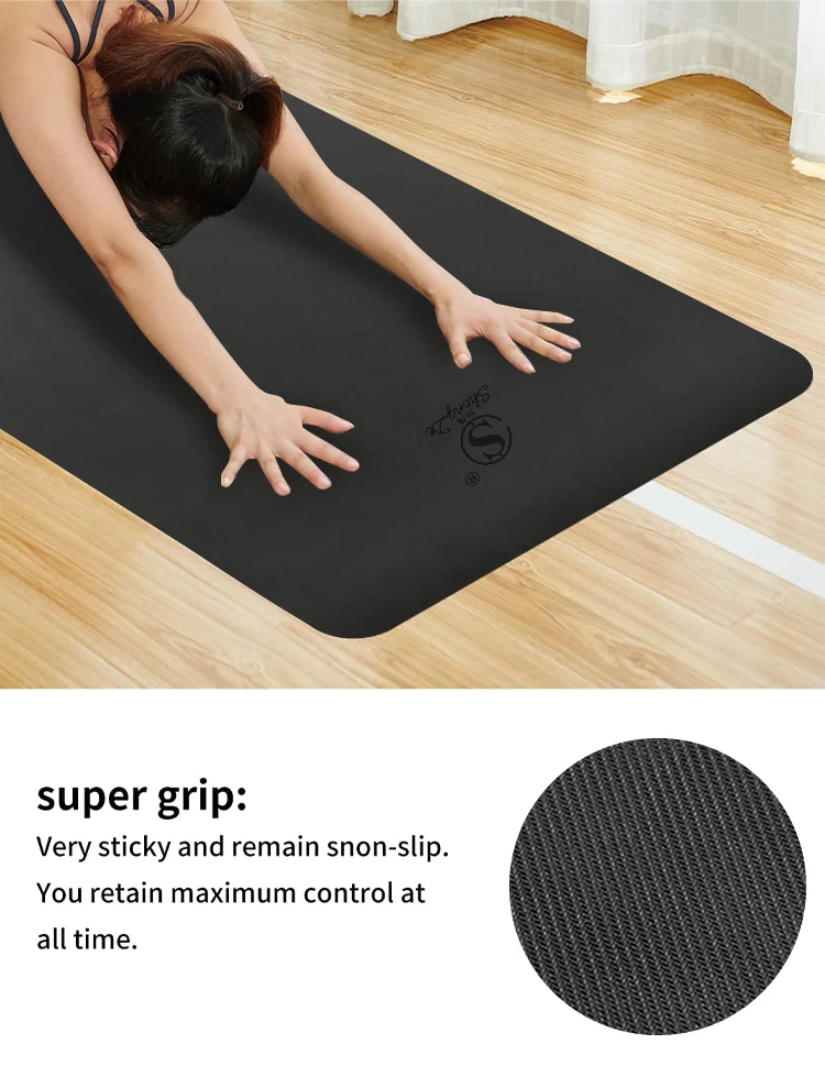 High Quality China Eco Friendly  Extra Large Non Slid  Natural Folding  Multi Color Rubber Pu Yoga Mat