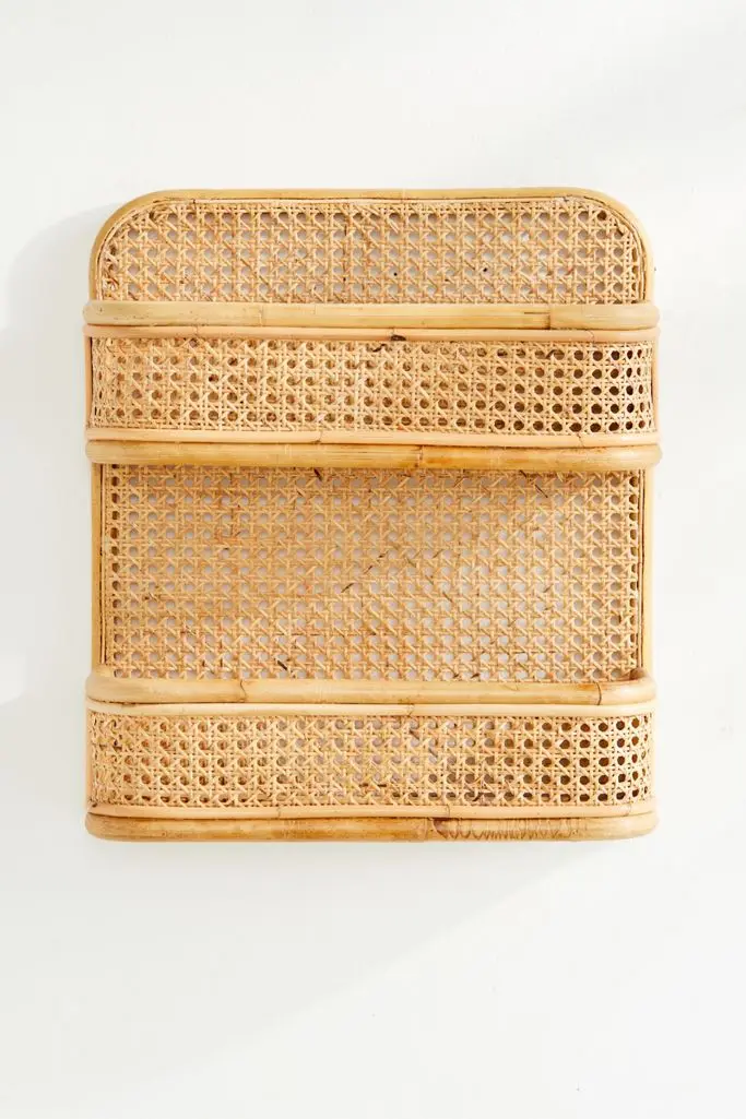 Retro Rattan Wall Shelf,2layer Rattan Storage Buy Retro