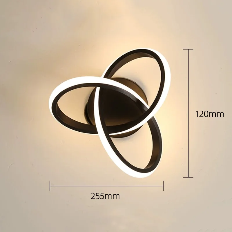 GOECO Plafoniera Led Soffitto Moderna, 26W Lampada Da Soffitto LED Lampadario Da Soffitto Forma Di 2 Neri Obliqui Quadrati In Alluminio Per Balcone Guardaroba Corridoio 6500k 39138405 - Foto 8