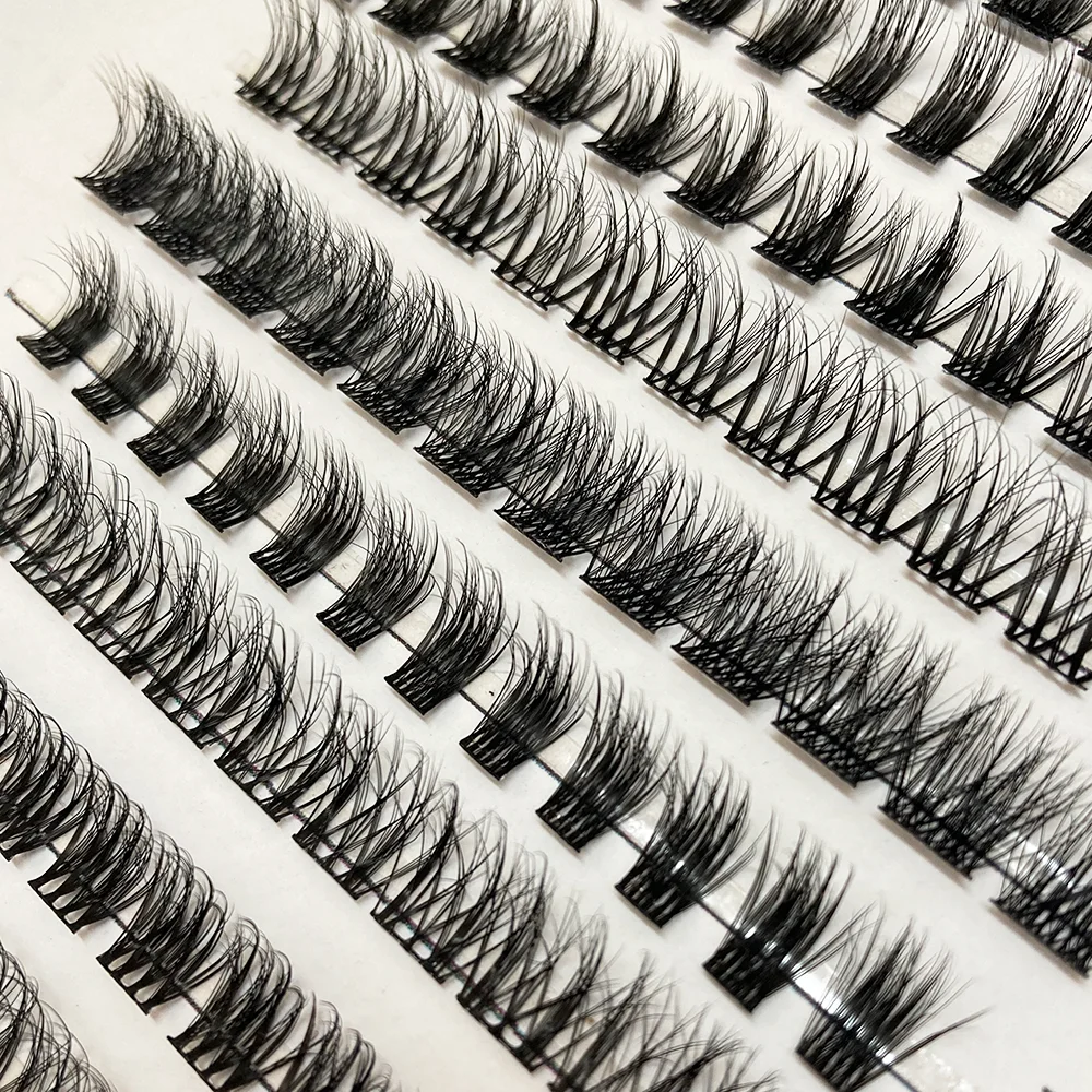 Custom Logo Cluster Lashes Wholesale Wispy Cluster Lashes Tray Cluster ...