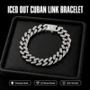 Bracelet plein diamants couleur acier C5005-18 cm