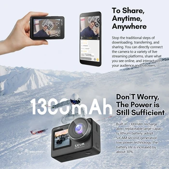 SJCAM SJ10 PRO 4K Action Camera 60 FPS Helmet Cam Six-Axis Gyroscope Anti-Shake 8X Digital Zoom 5G 12M Wifi Sports DVR Camera detail image