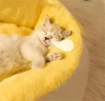 Hight Quality Yellow White Plush Cute Chicken pet Dog Cat Bed