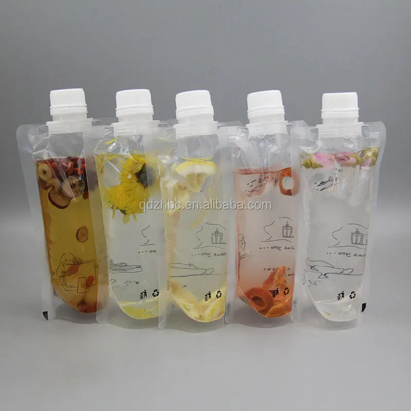 Stand up 180ml 250ml Bubble Tea Milk Coffee Plastic Drink Packaging Bag Spout Pouch