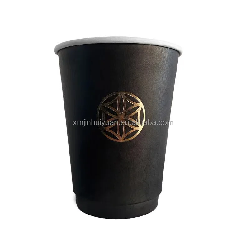 12oz PE Double Wall Custom Branded Coffee Cups - PackGenie