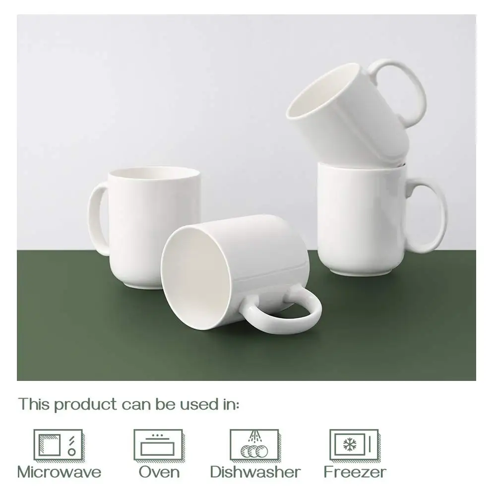 Ceramic Large White 20 Oz Coffee Mugs With Large Handle Mugs Large Cup for  Coffee Tea Hot Cocoa for Gifts