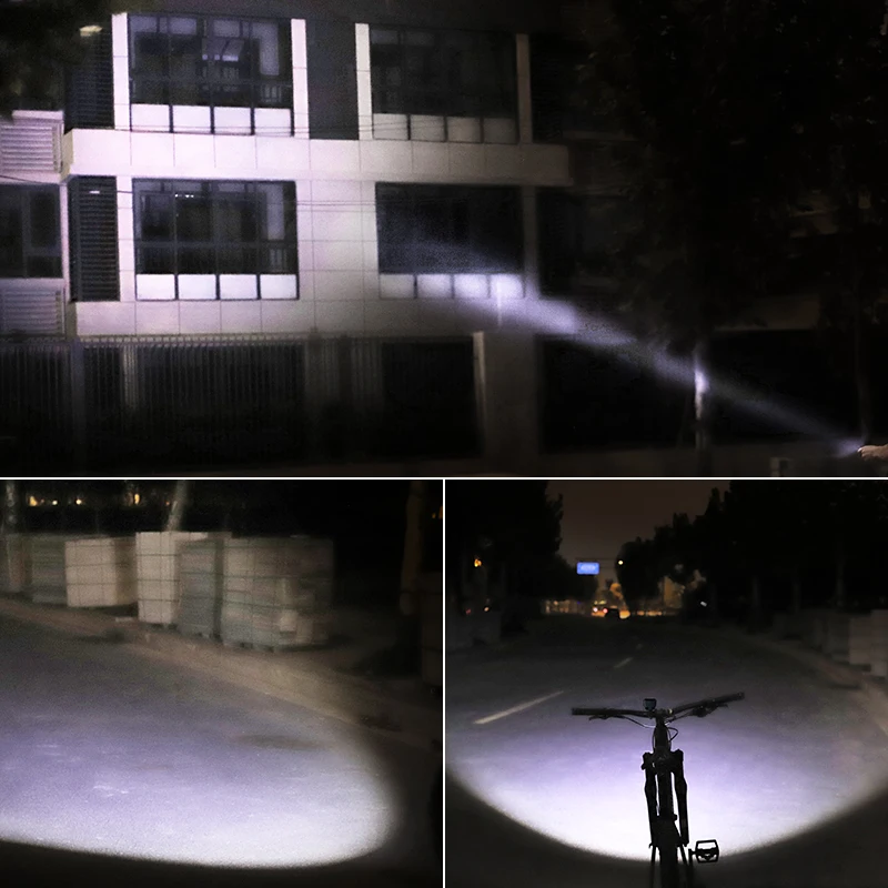 Bicycle Light Solar Powered or USB Rechargeable LED Cycling Front Light Bike Light
