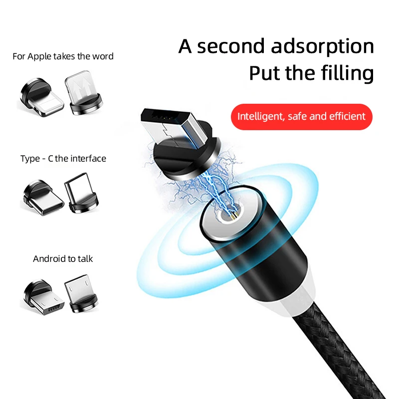 Заводская цена 3 в 1 USB для Android Type-c LN м 2 Магнитный USB-кабель зарядки и передачи данных мобильного