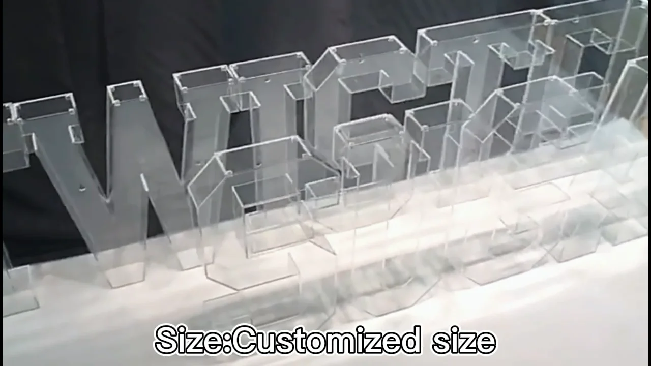 Factory Custom 3d Fillable Freestanding Acrylic Letter Clear Wedding