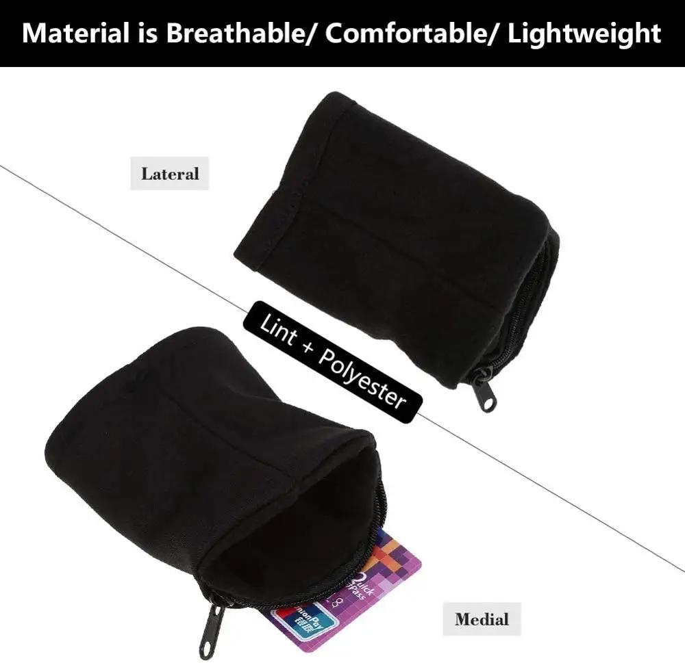 Multifunctional Wrist Band Wallet for Running Polyester Wrist Sweat Bands Wrist Wallet Running