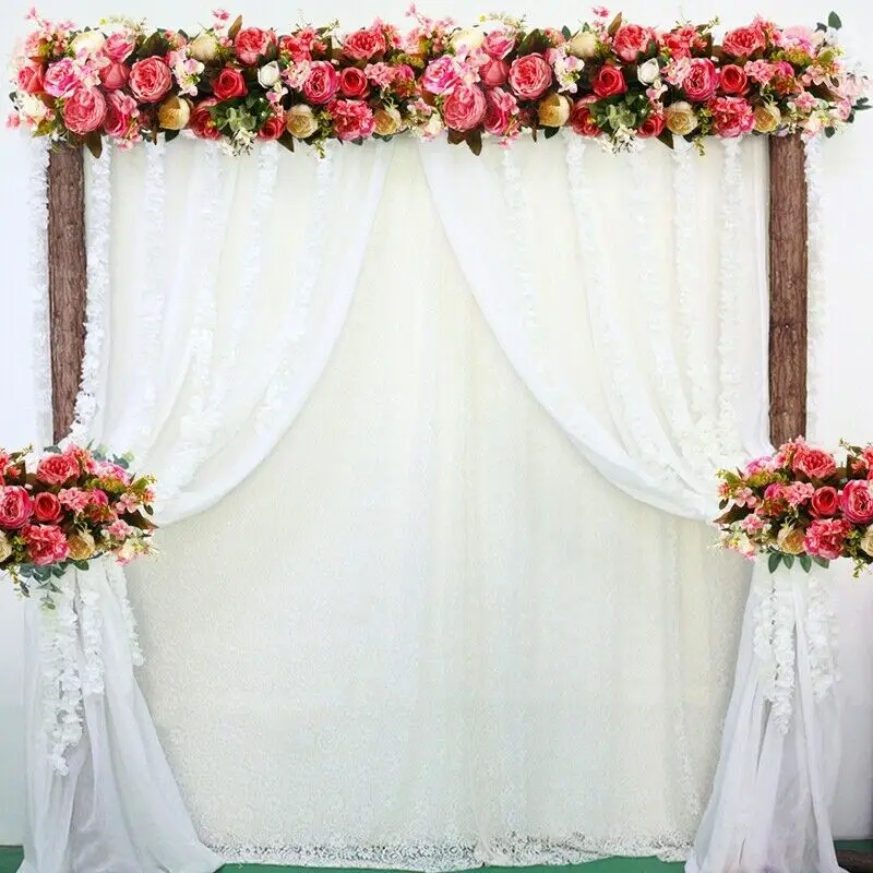 100 X Foam Roses Artificial Flowers Wedding Decorative Fake Flowers Cream White