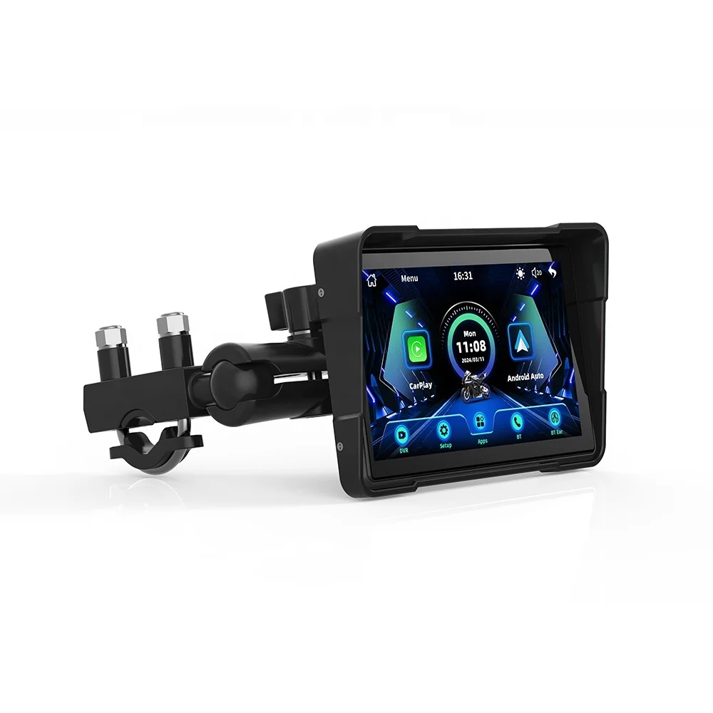 TIYPEOR Portable Motor Navigator Wireless Motorcycle Carplay Navigation 5 Inch Android Auto Motorcycle GPS with Carplay