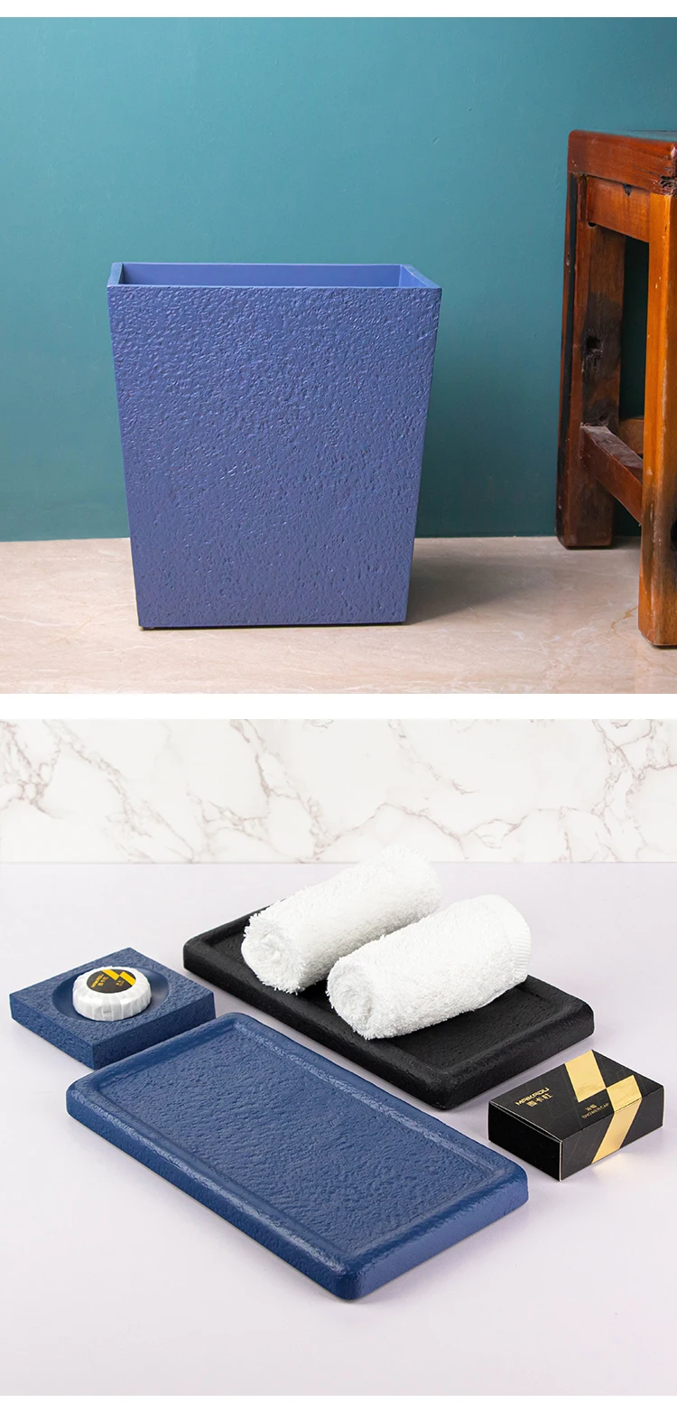 2022 Design Hotel Collection Bathroom Accessory Sets Resin Luxury Bath