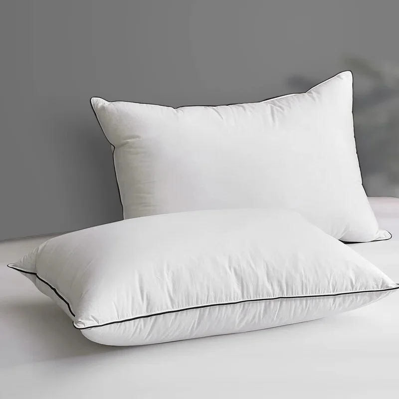 50x75cm Ultra Comfortable Soft & Supportive 100% Organic Cotton Fabric Luxury Goose Down Feather 3 Chamber Filling Pillow