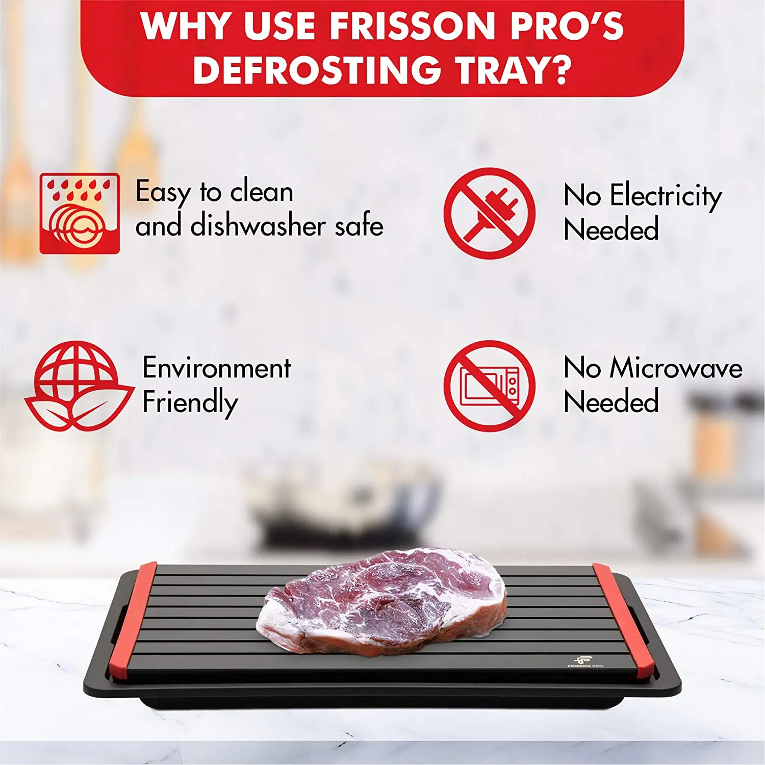 6mm Quickly Thawing Plate Aluminum Defrosting Board With Tray For Frozen Food