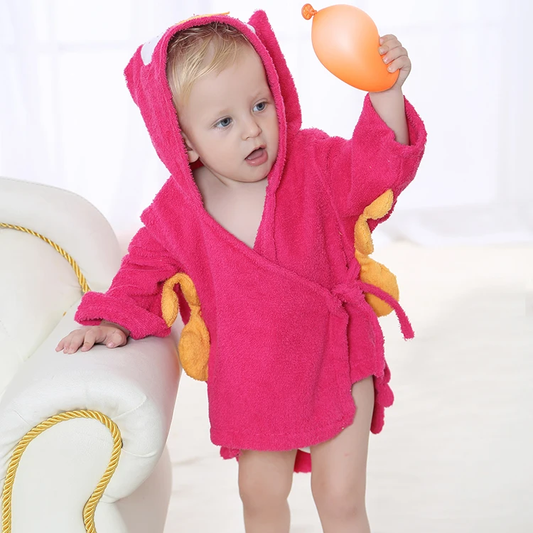 Детский банный халат с капюшоном для мальчиков