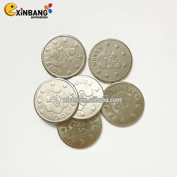 Design and customize various specifications of metal brass gold and silver arcade game tokens