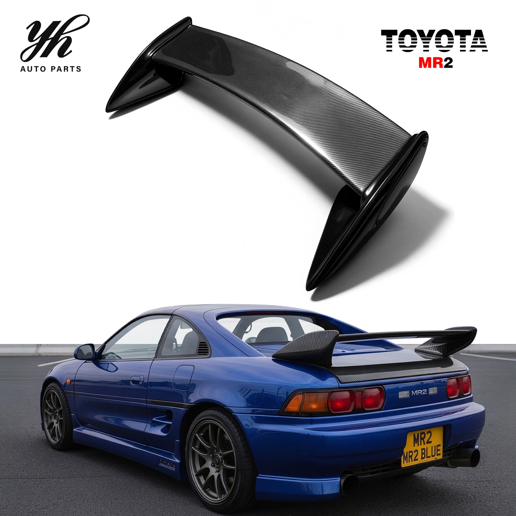 トヨタ MR2 SW20用 カーボン製 シングルデッキ リアスポイラー