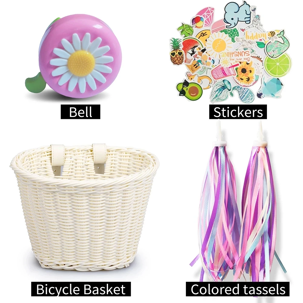 Panier En Rotin Nantucket Pour Vélo Enfant – élégant Et Fait Main