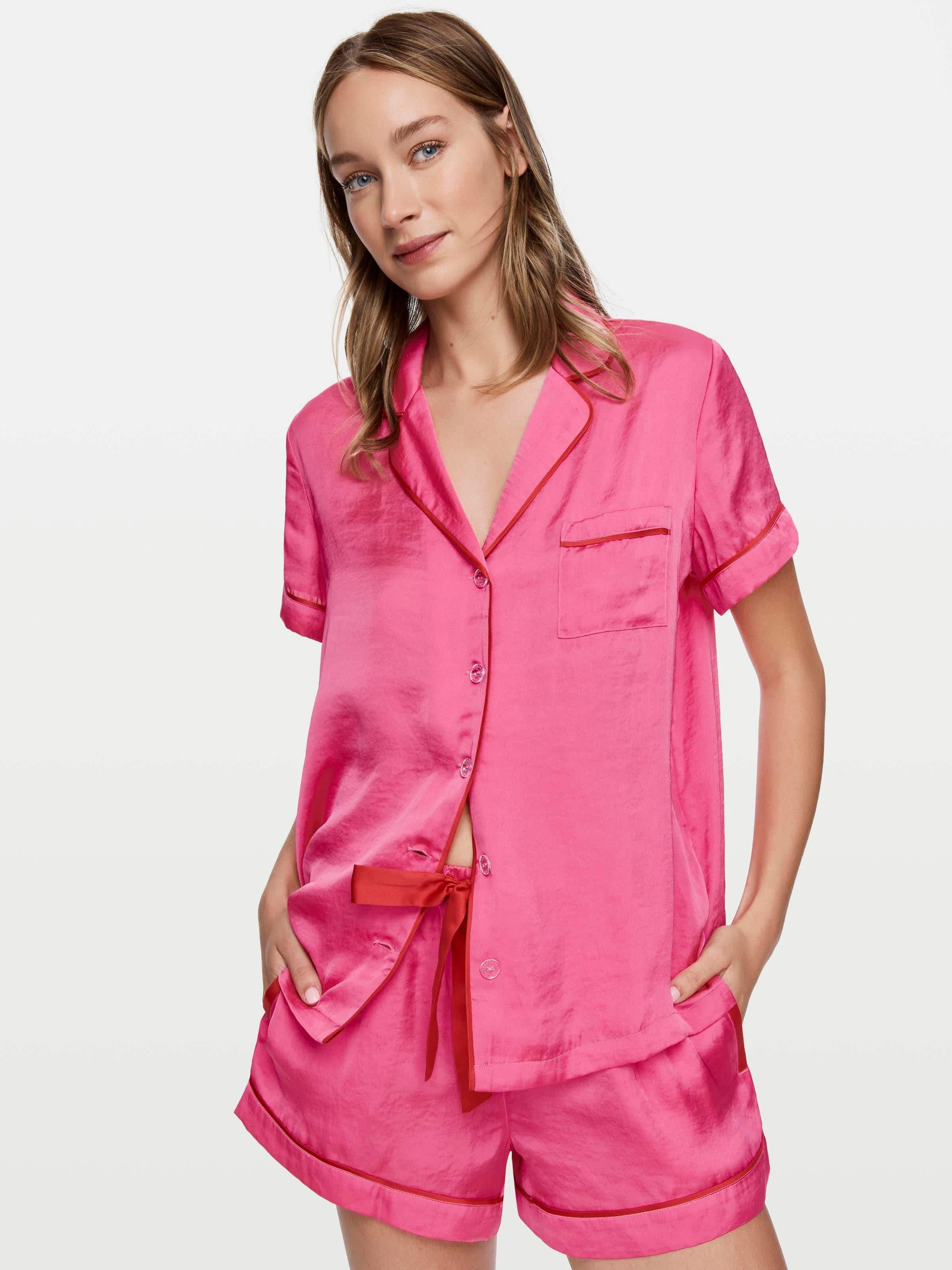 Ebest Custom Logo Woman Luxury Pajama Silk Satin Pj Pjs Sets Sleepwear