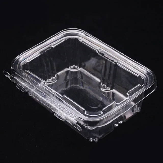 Прозрачный пищевой контейнер GRS RPET с защитой от вскрытия, контейнер для сохранения свежести с защитой от вскрытия для продуктов, упаковка для вытаскивания фруктов