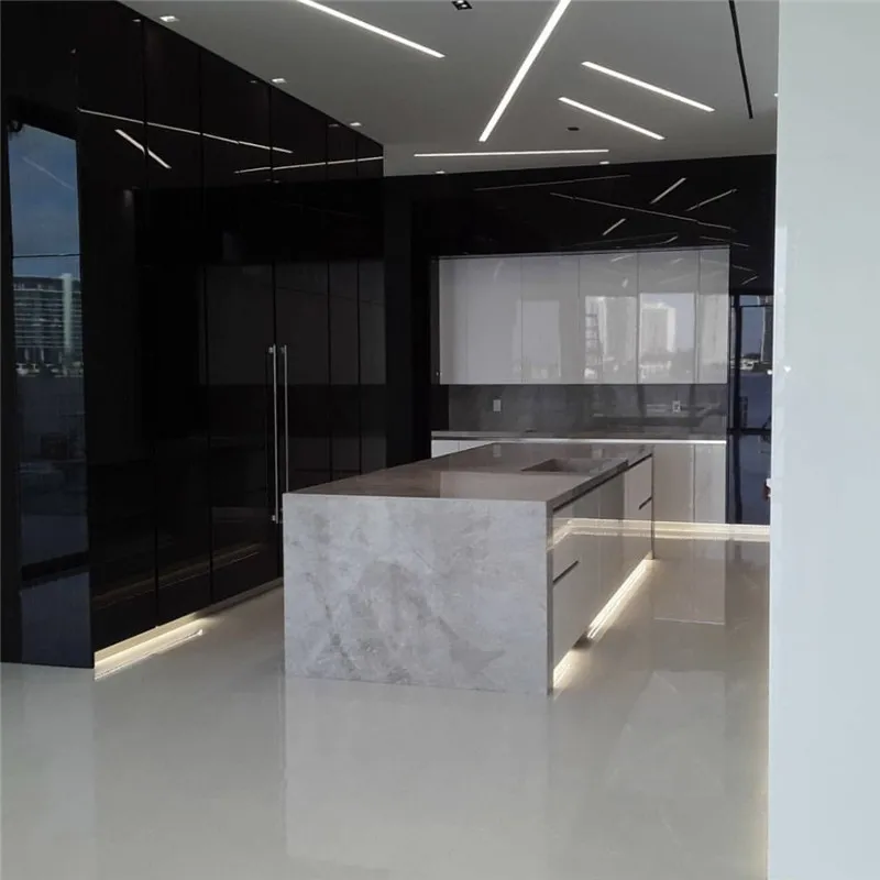 European Style Kitchen Cabinets With Aluminum Frame Glass Design Kitchen Cabinet