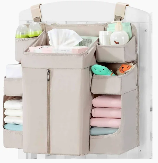Portable  Baby Essentials Diaper Child Nursery Hanging Diaper Caddy Organizer for Changing Table  Crib Diaper Stacker Wholesale