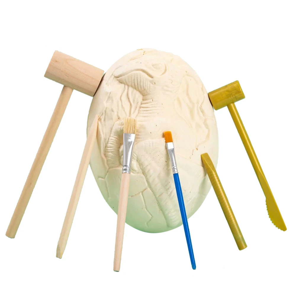 18cm 12kinds Dinosaur Skeleton fossil in Big Dino Egg Discover Excavation Dig It Out Kit Toy