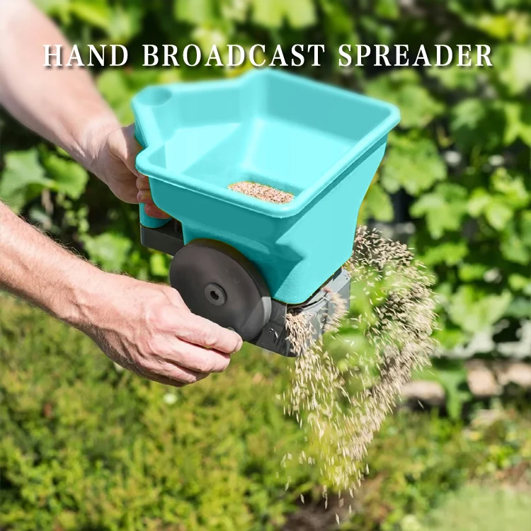 Hand Held Broadcast Spreader 3l Fertiliser Spreader Ice Melt Adjustable