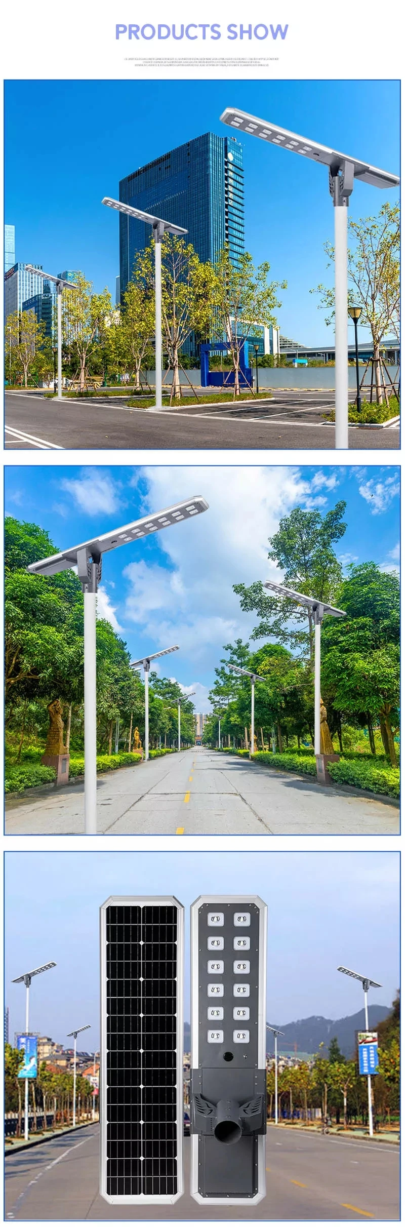 China factory Aluminium ip66 solar street light solar street lights pole design led intergrated solar street light