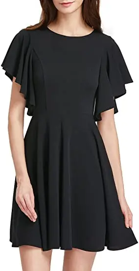 Vestidos Acampanados Elásticos Para Mujer,Vestido Elegante Para Fiesta De  Cóctel,Patinaje Y Oficina - Buy Oficina Vestido De Fiesta,Marrón Vestido De  Cóctel,Matrimonio Vestido De Fiesta Product on Alibaba.com