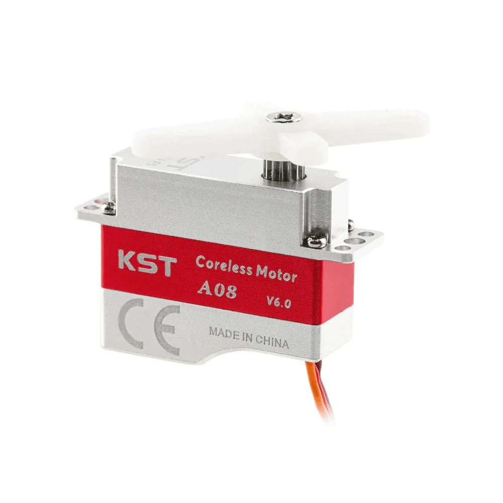 KST A08 V6.0 Coreless Metal Gear HV Micro Servo Higher Precision Hight Torque Programmable for RC Glider DLG F3K F5D UAV Drone