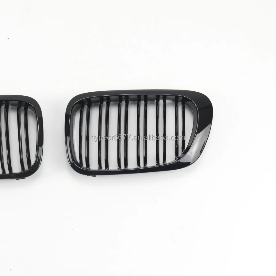 product tiypeor dual slat left right bumper kidney grille grill for bmw 3   series e46 1997   2001 facelift 2  door grille-5