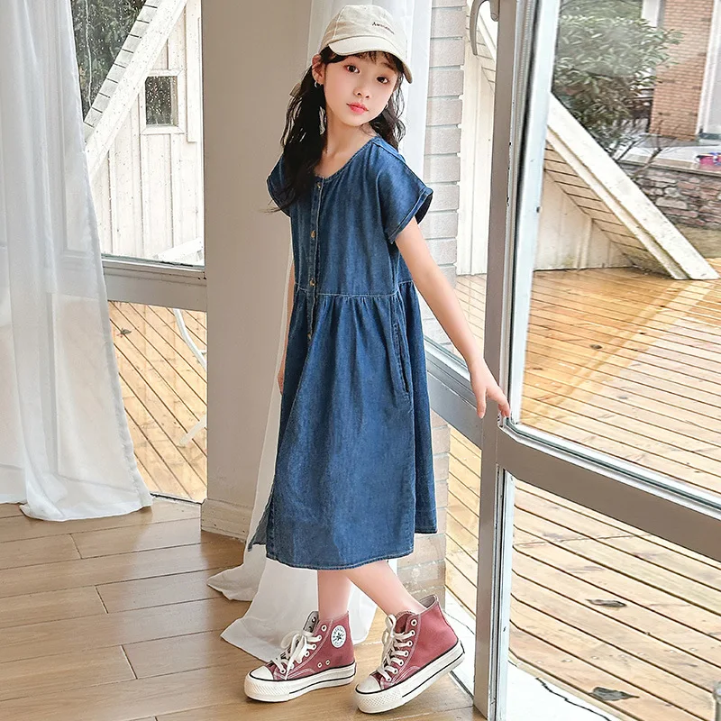 denim country concert dress SIZE L durable denim play dress Size:16W White Denim Shirt Dress