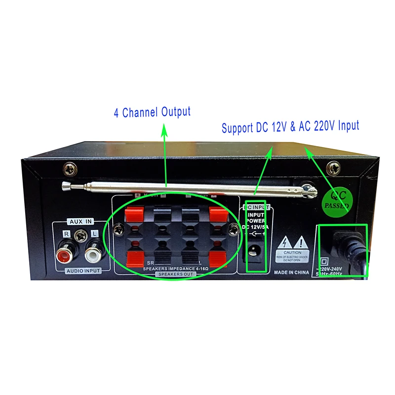 4CH Bluetooth Car Amplifier V12 4Channel Fullrange Prices 20W IC Mini Audio Stereo China Manufacturer Car Amplifiers 4 Canales