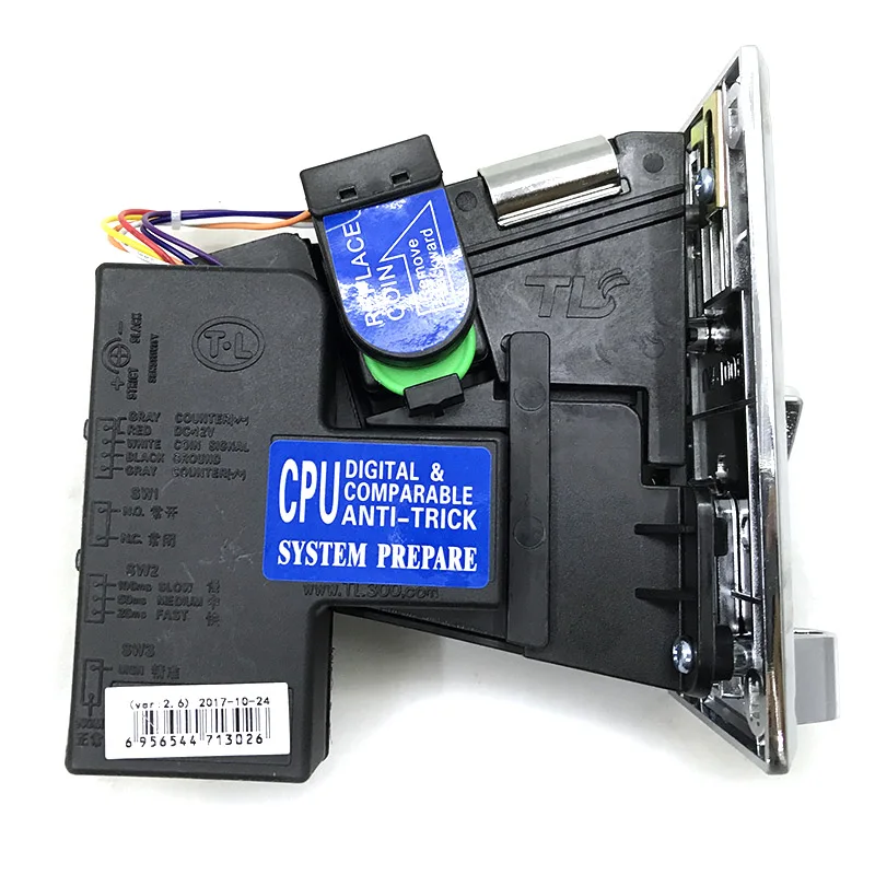 Plastic Token Multiplecolor Rfid Cards Recycle Timer Control Box Metal Box Vertical Type Mechanical Coin Acceptor for Washing Ma