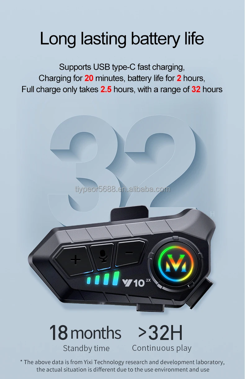 product tiypeor intercom for motorcycle helmet wireless handsfree headset stereo music speaker call control for motocross helmet-4